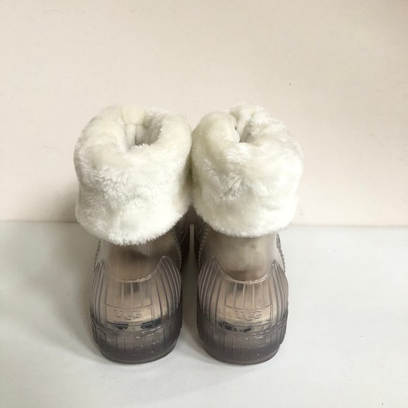 UGG DRIZLITA CLEAR NATURAL WATERPROOF RUBBER RAIN BOOTS - Picture 6 of 7